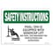 Signmission OSHA SAFETY INSTRUCTIONS, 18" Height, Rigid Plastic, 24" x 18", Landscape, OS-SI-P-1824-L-11445 OS-SI-P-1824-L-11445 - alternate 1